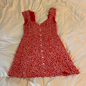 Sundae Muse Red Floral Dress